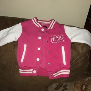 Toddler girl varsity jacket